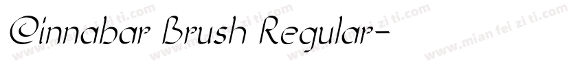 Cinnabar Brush Regular字体转换